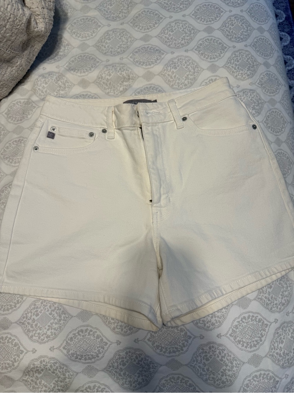 Just USA White High-Rise Denim Shorts